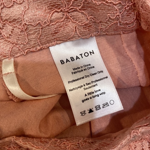 Aritzia Babaton pink lace midi skirt - Picture 5 of 12